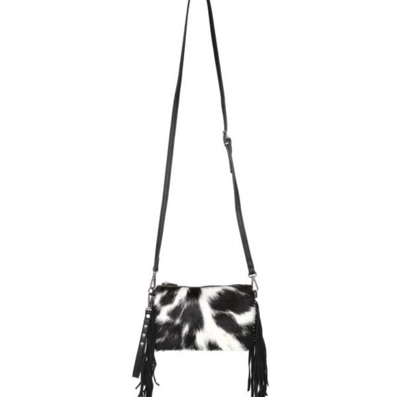 BRAND NEW W/ TAGS Montana West Cowhide Fringe Western Boho Cowgirl Crossbody Bag - Picture 2 of 4